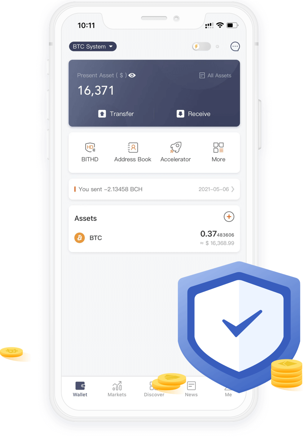 EZPAY钱包 App · 资产管理与安全防护